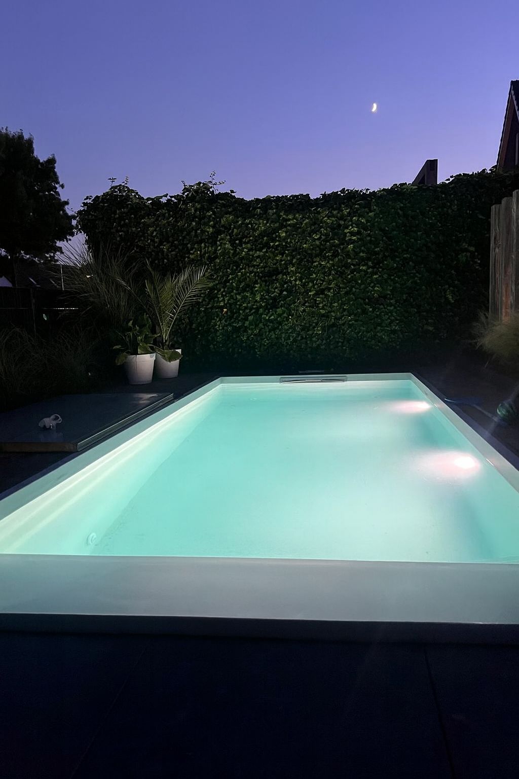 Container Zwembad nacht